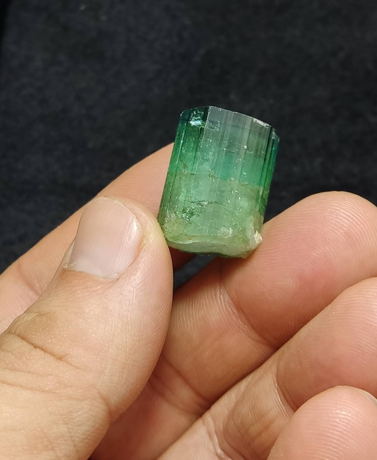 green terminated Tourmaline crystal 15 grams