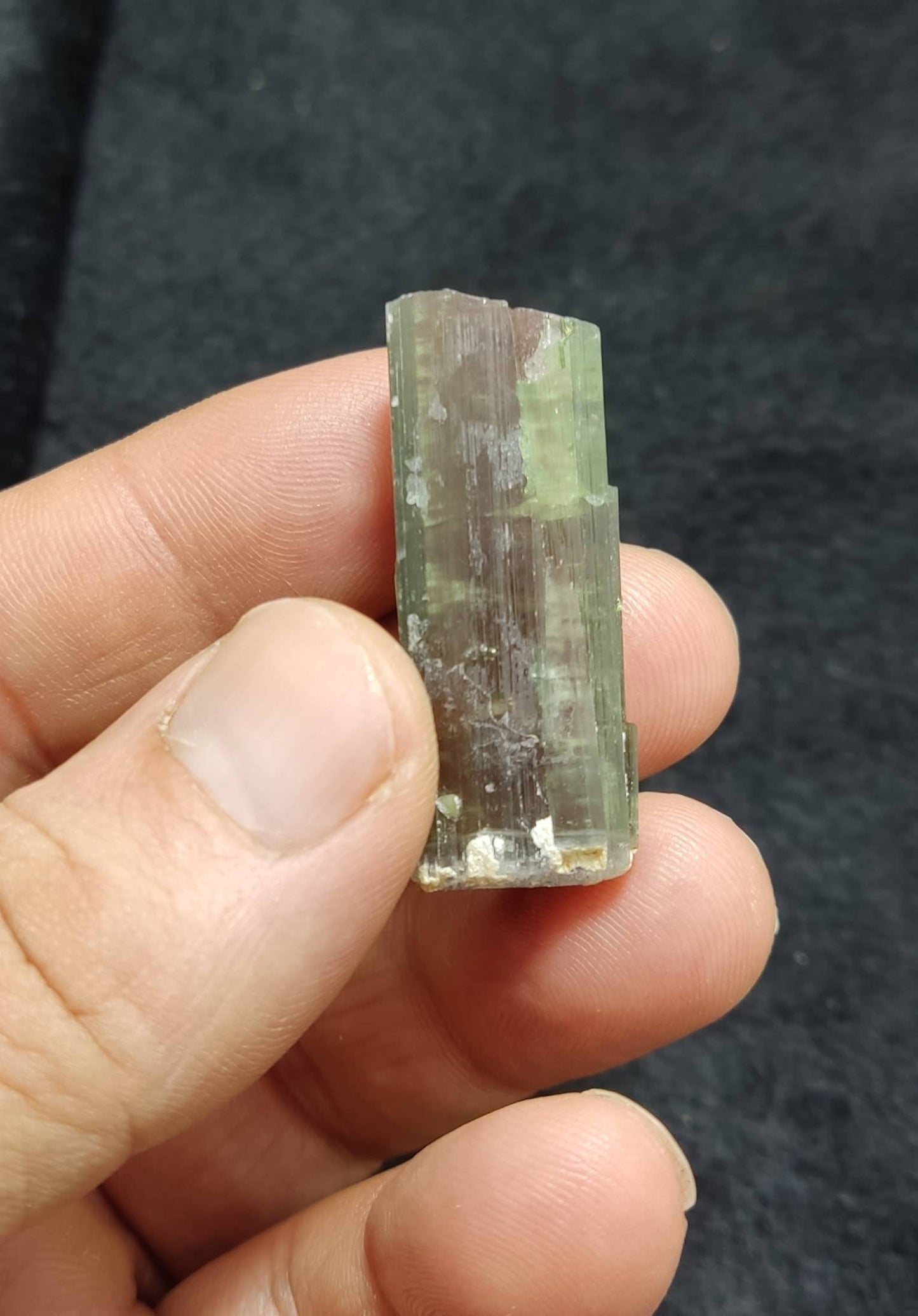 Watermelon color  terminated Tourmaline crystal 17 grams