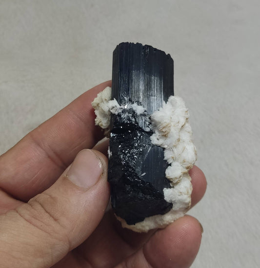 Natural Tourmaline crystals with Albite attachment 100 grams