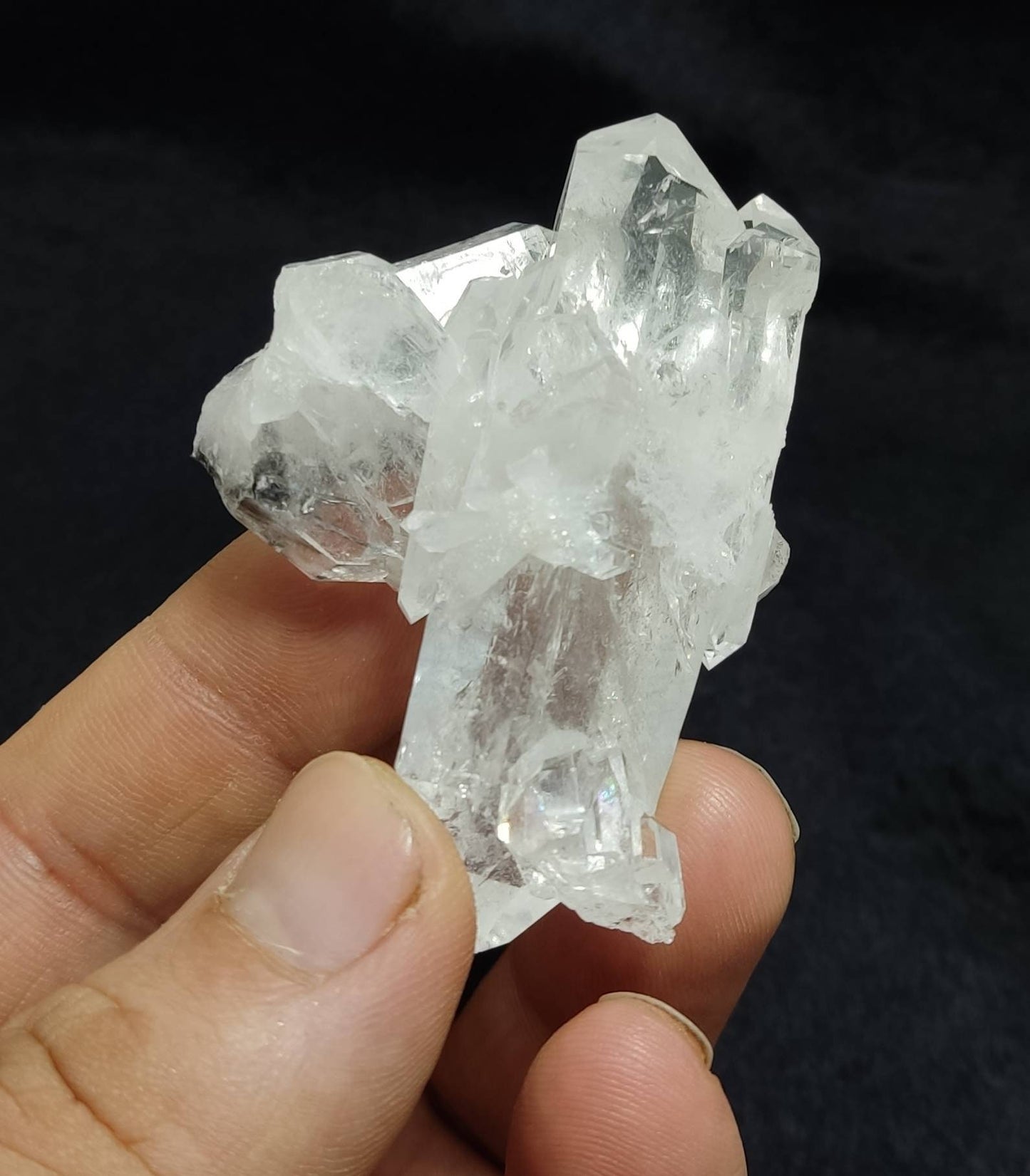 Single beautiful brookite included Quartz Crystals cluster 54 grams
