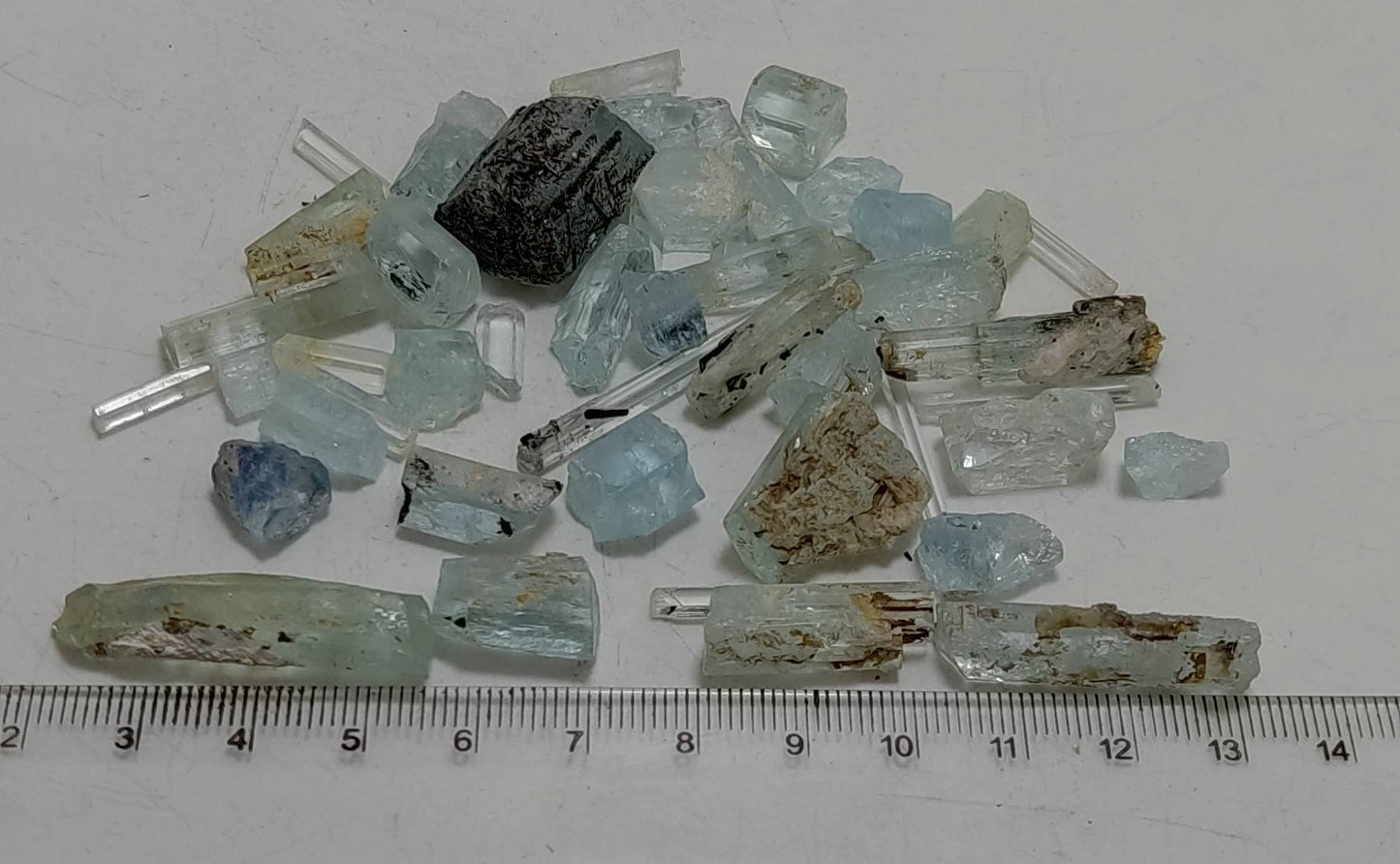 Aquamarine crystals lot 59 grams