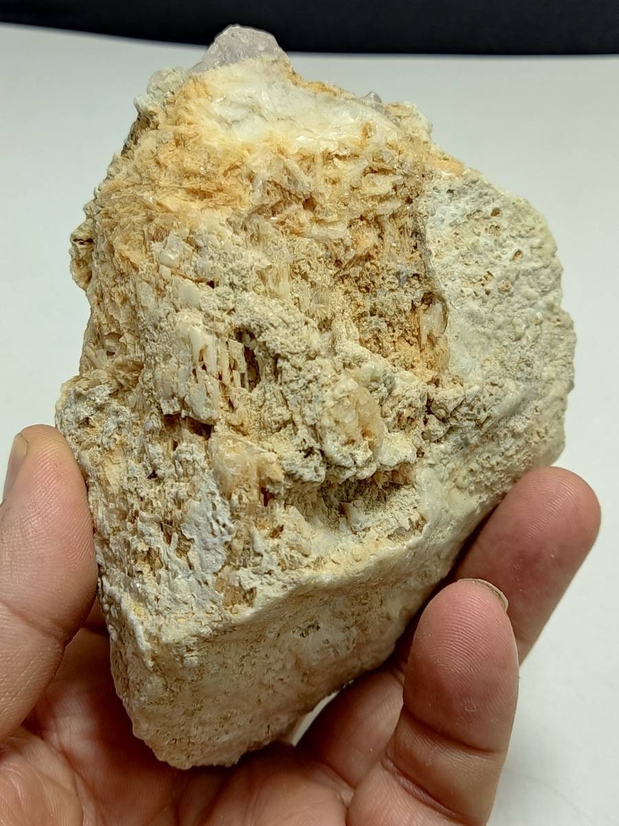 Purple Apatite crystals on matrix 528 grams