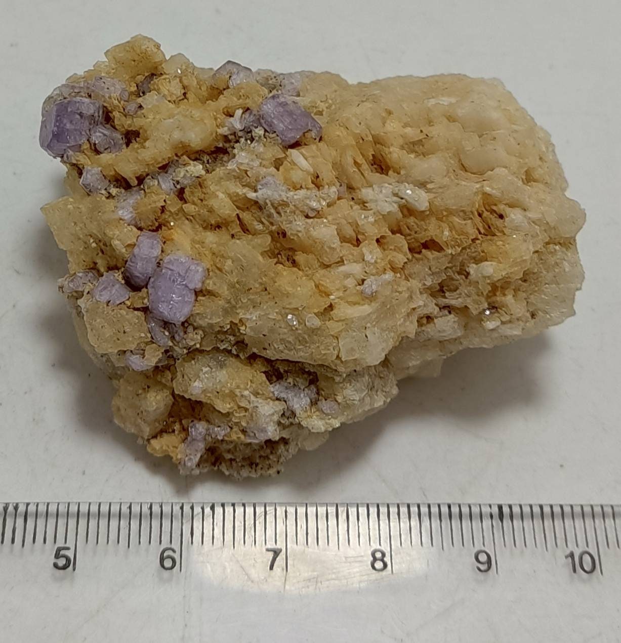 An amazing specimen of purple Apatite crystals on matrix 69 grams