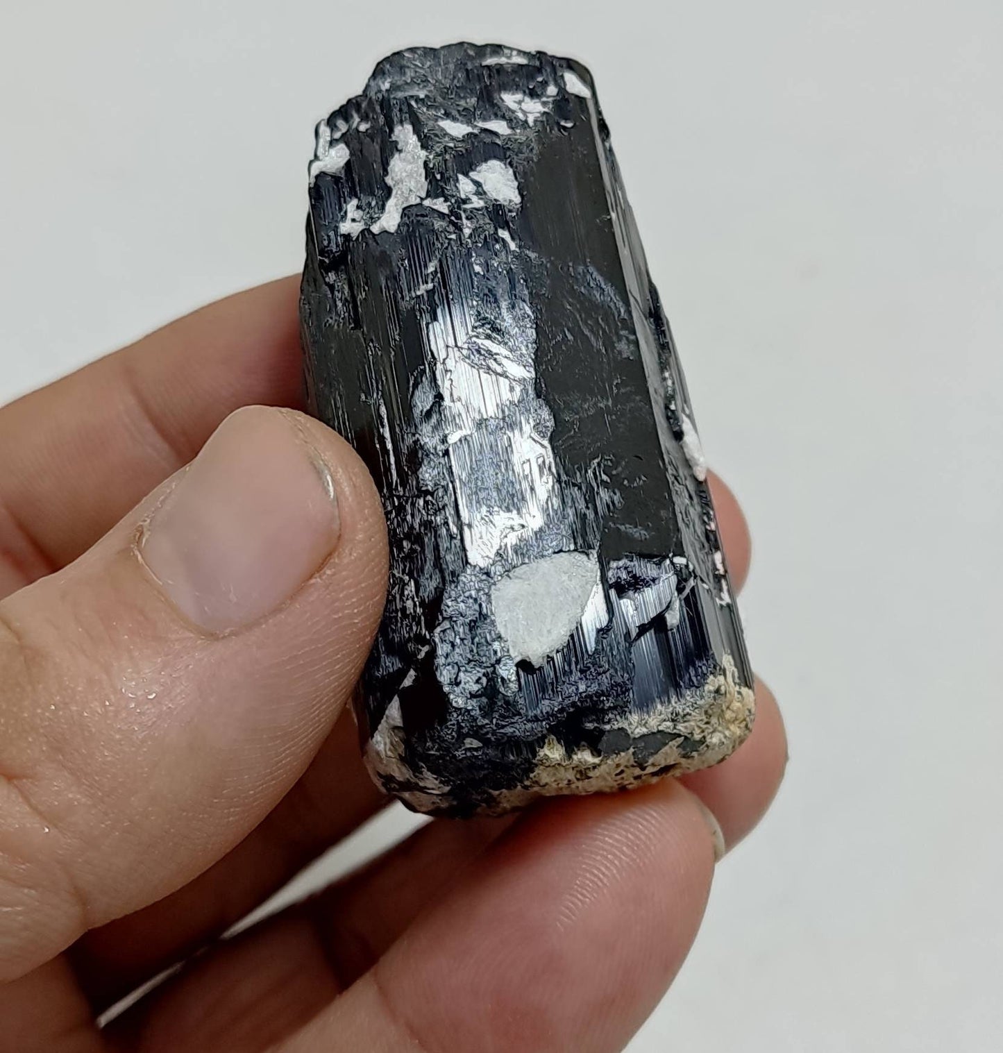 Lustrous Natural black Tourmaline crystal 92 grams