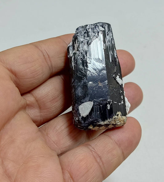 Lustrous Natural black Tourmaline crystal 92 grams