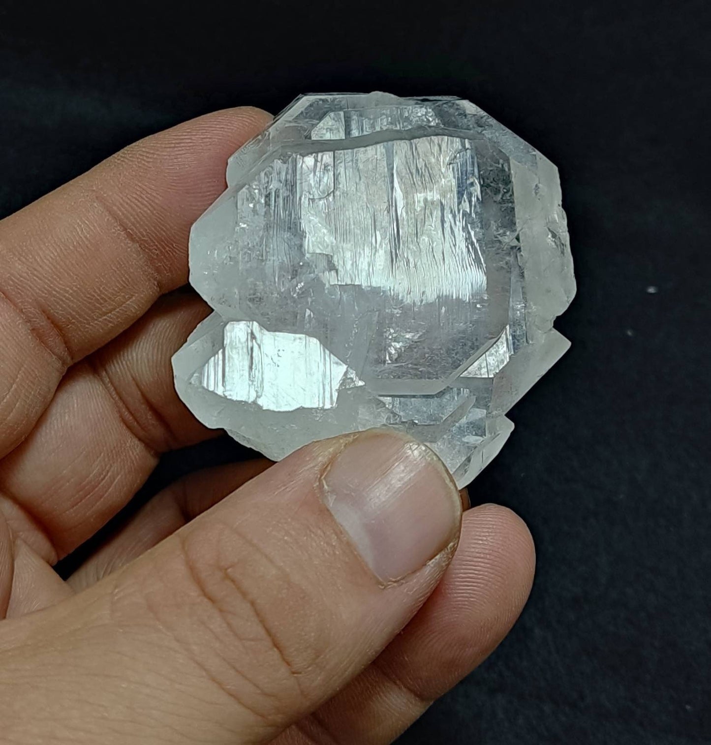 Clear faden quartz crystal 73 grams