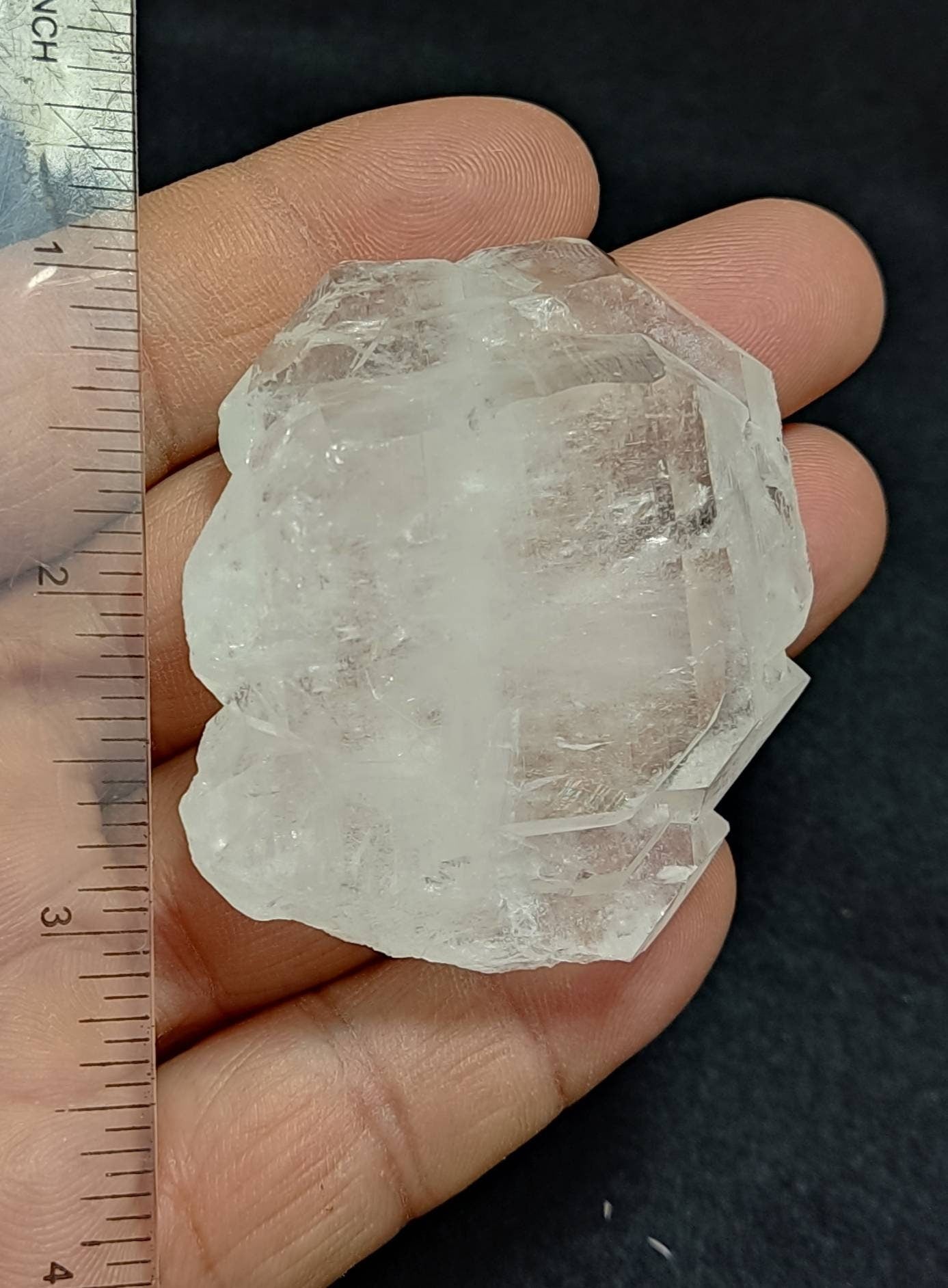 Clear faden quartz crystal 73 grams