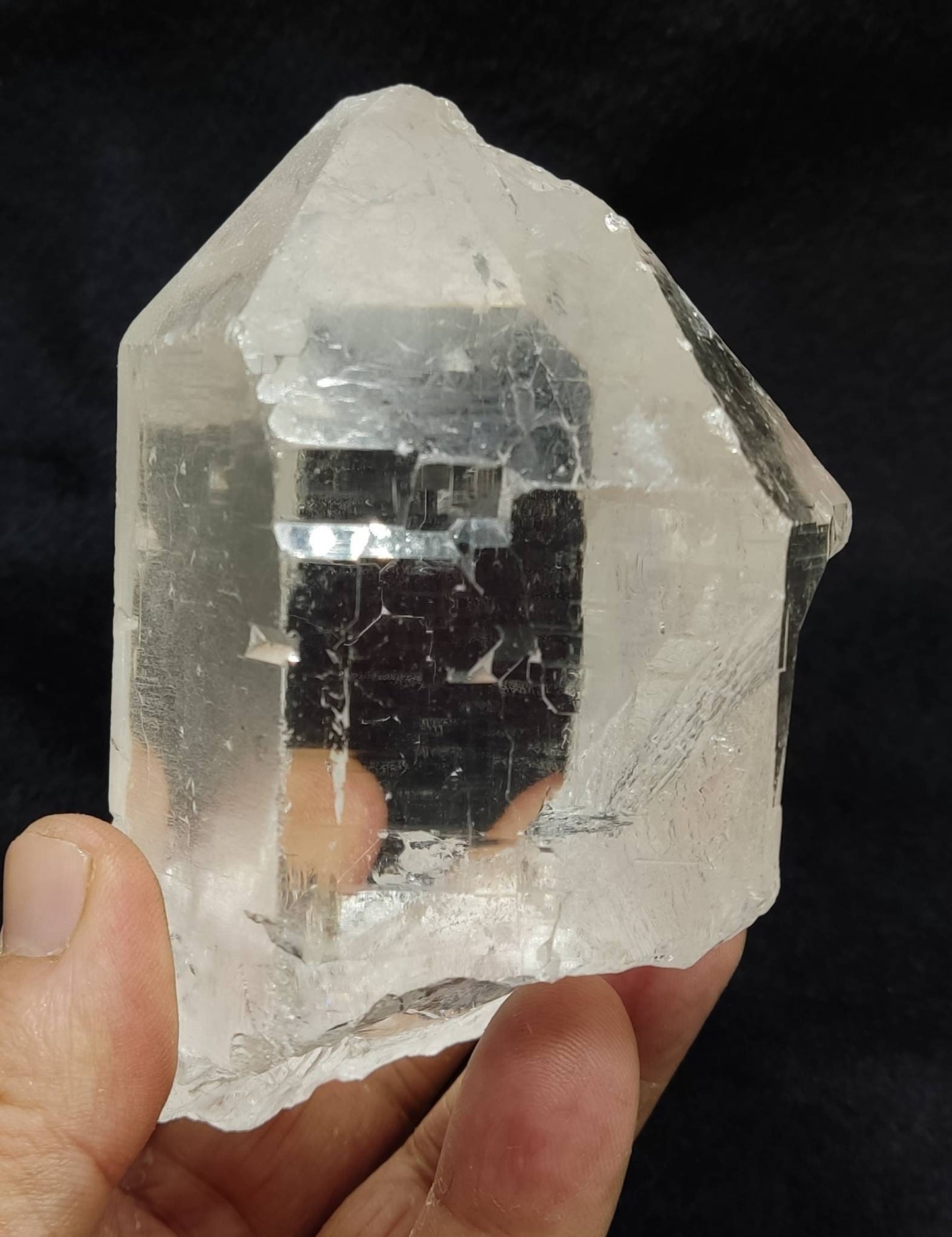 An amazing high grade very clear specimen of terminated Quartz Crystal 620 grams