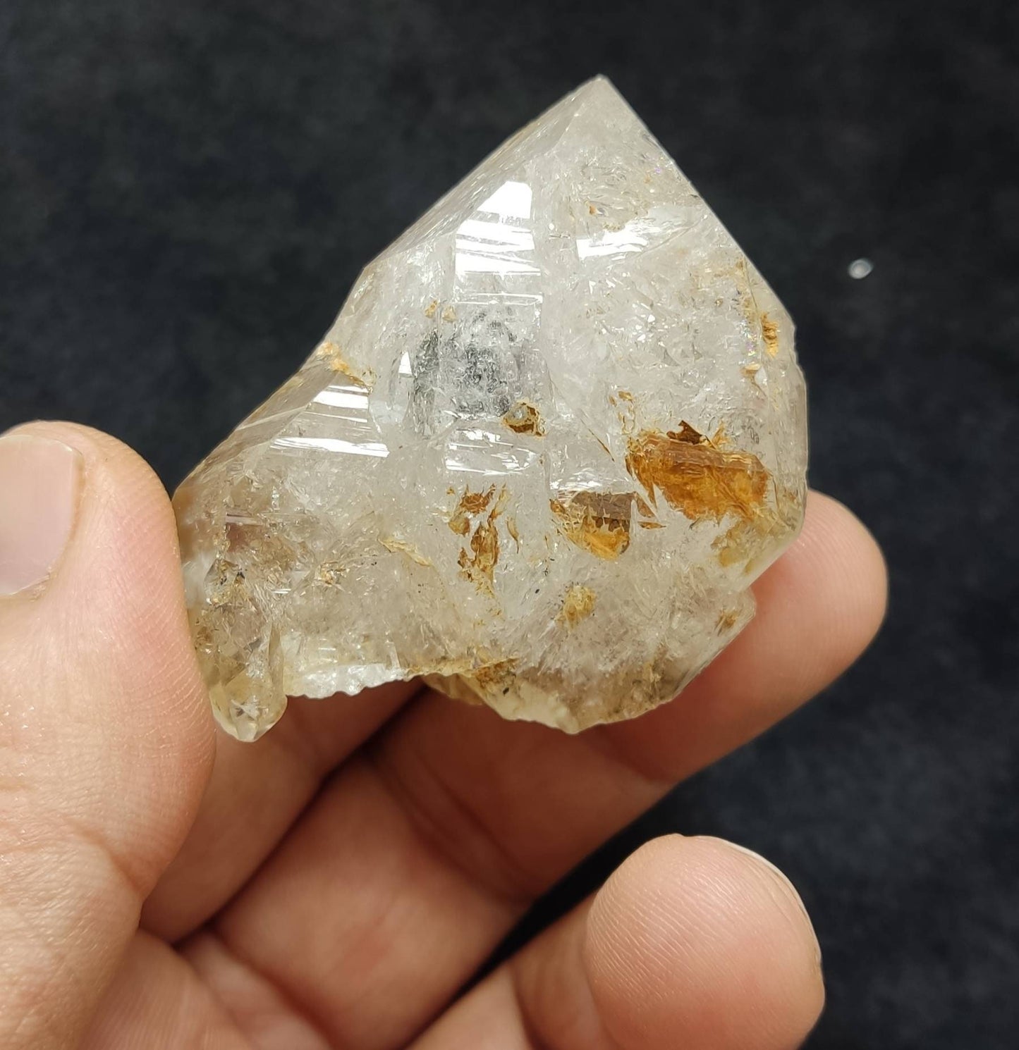An amazing terminated fenster Quartz Crystal 74 grams