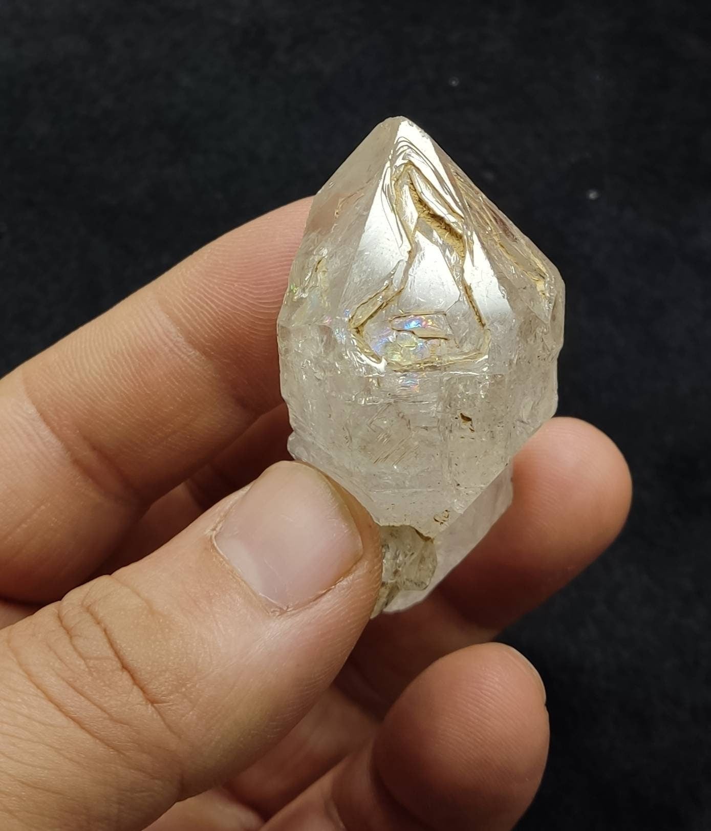 An amazing double terminated fenster Quartz Crystal 61 grams