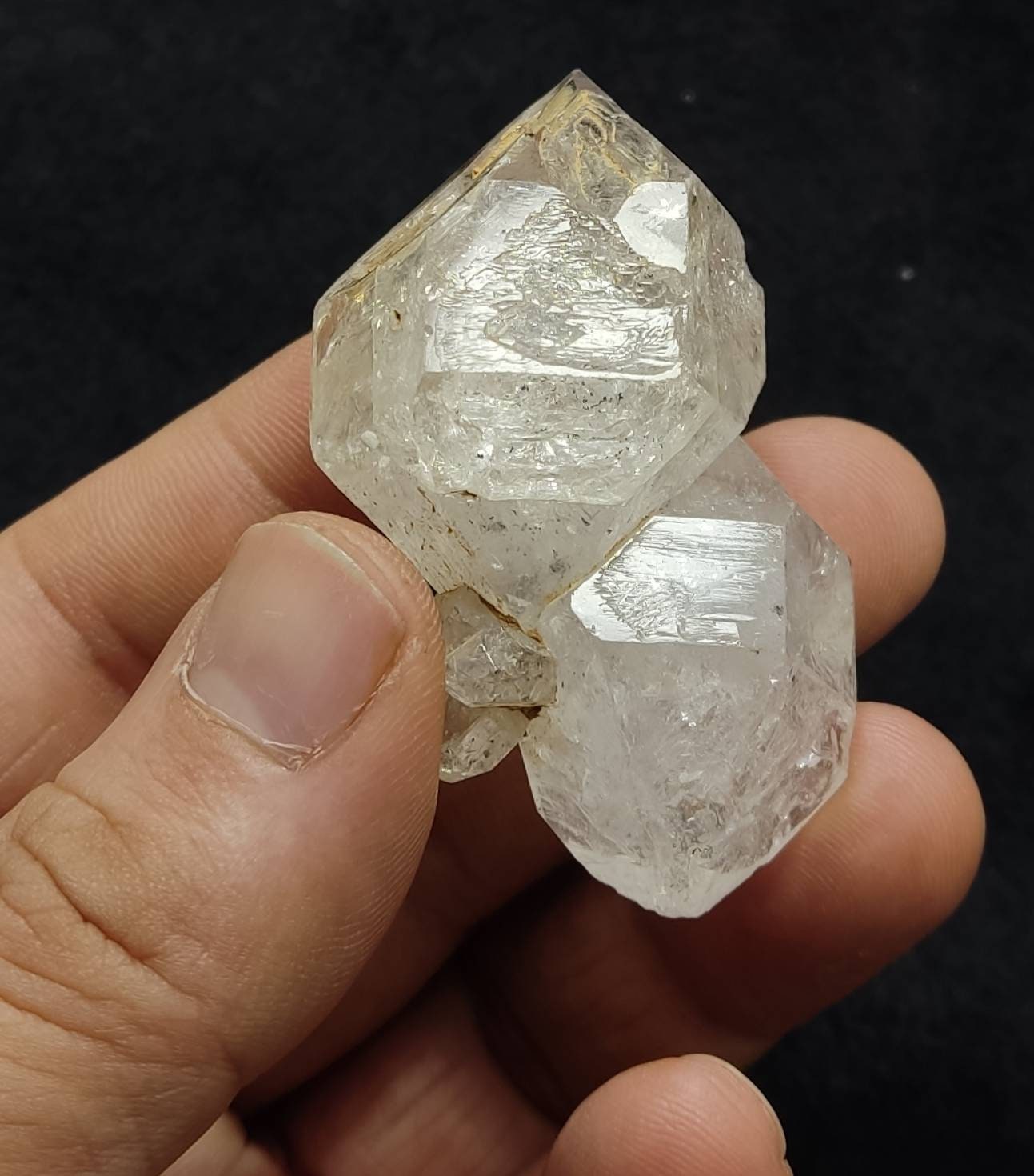 An amazing double terminated fenster Quartz Crystal 61 grams