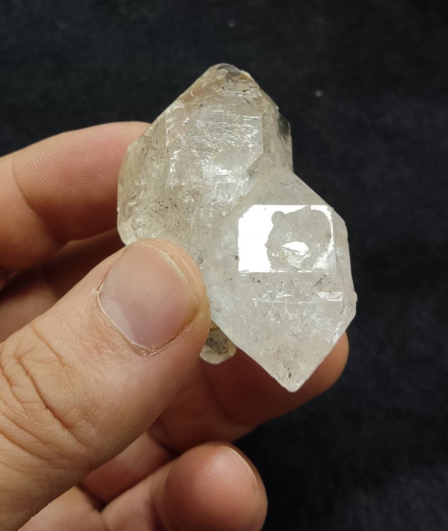 An amazing double terminated fenster Quartz Crystal 61 grams