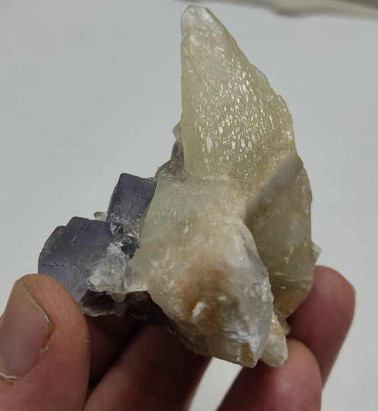 Terminated calcite with Fluorite combinations 145 grams