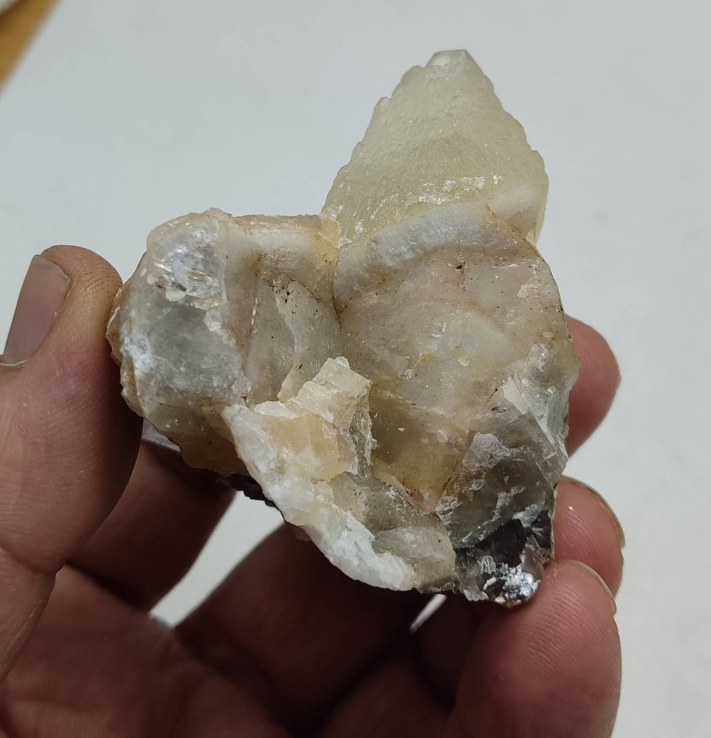 Terminated calcite with Fluorite combinations 145 grams