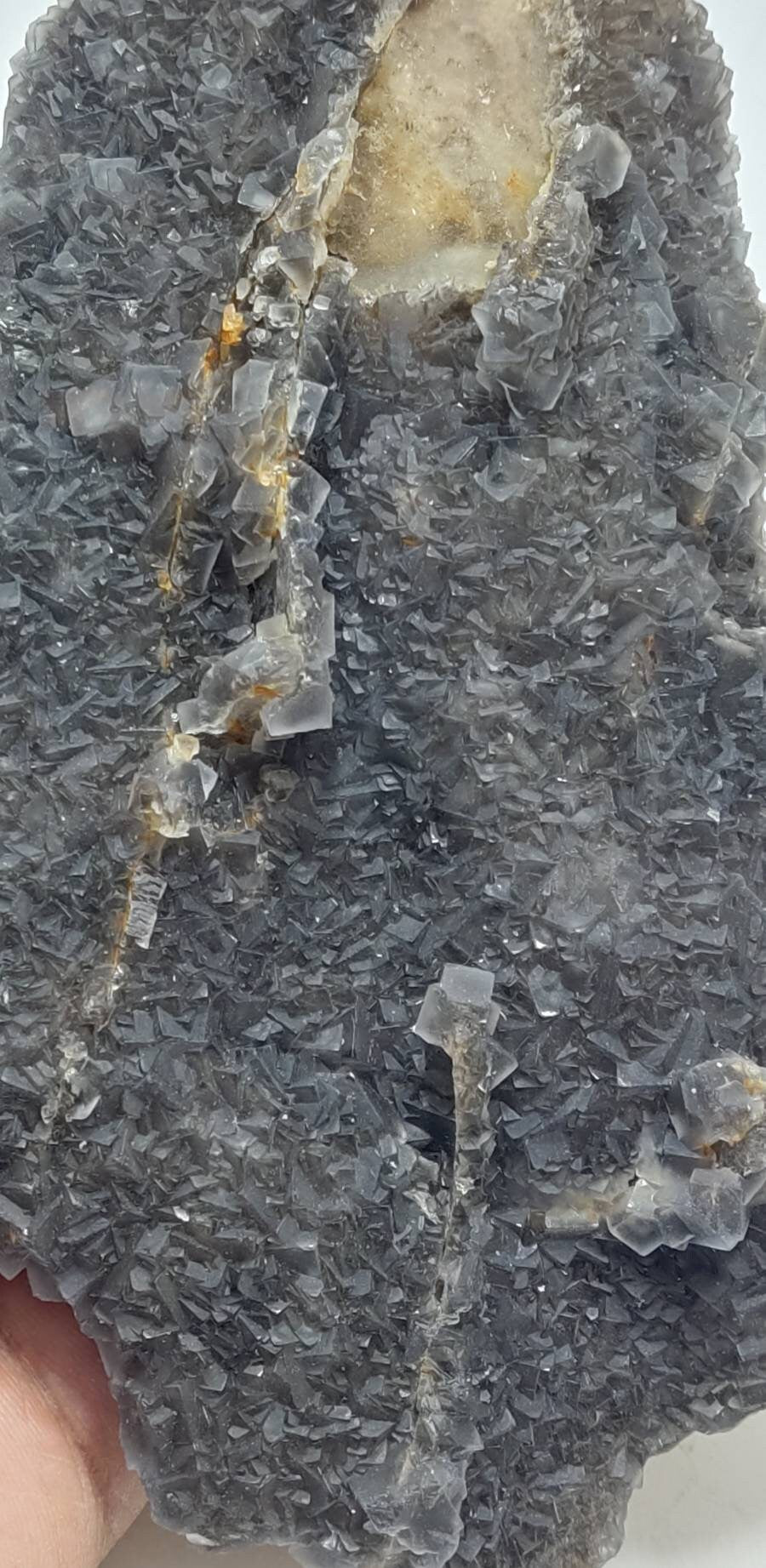 Cubic fluorite crystals cluster 666 grams