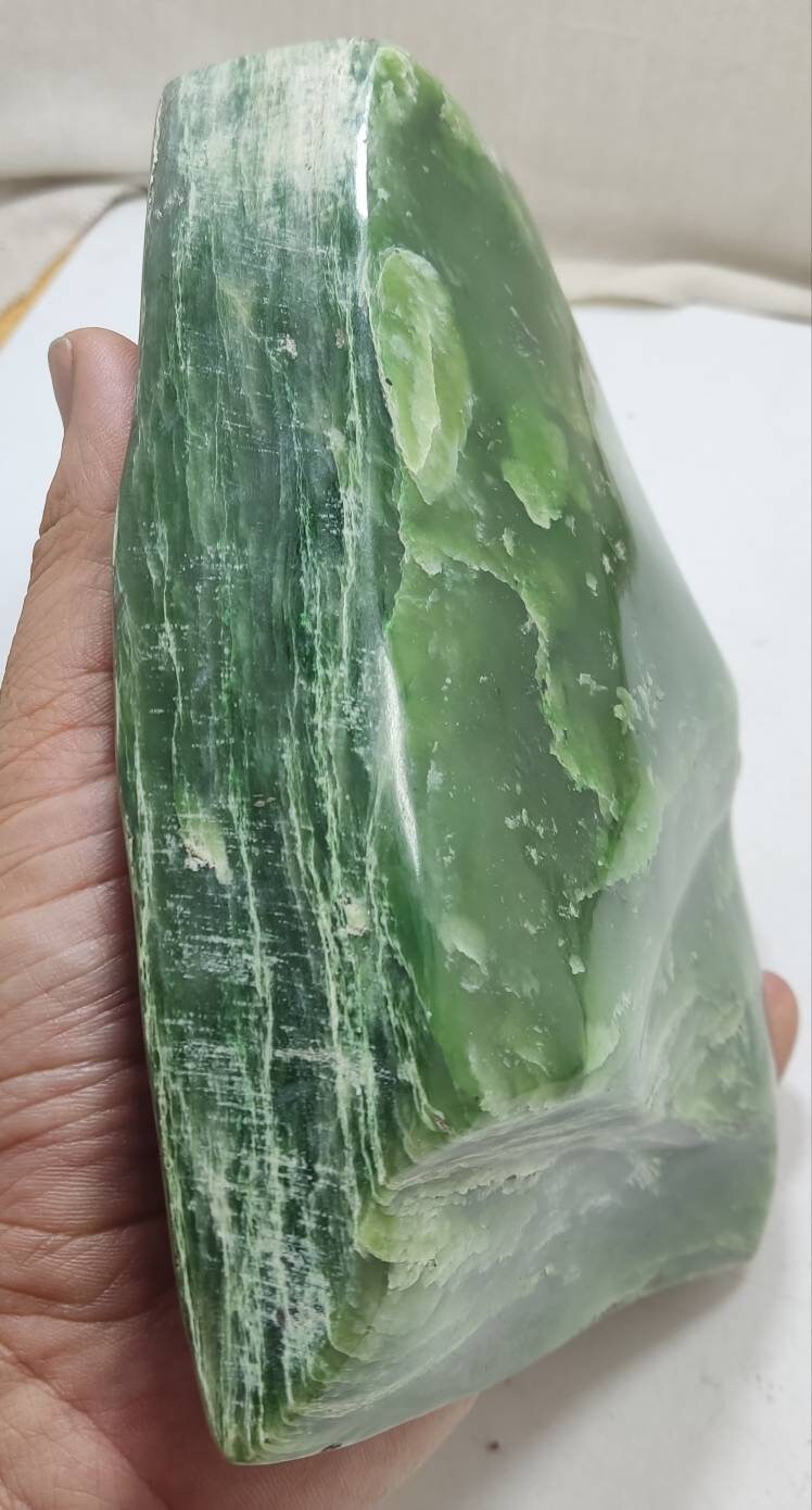 Polished Nephrite tumble freeform 1570 grams