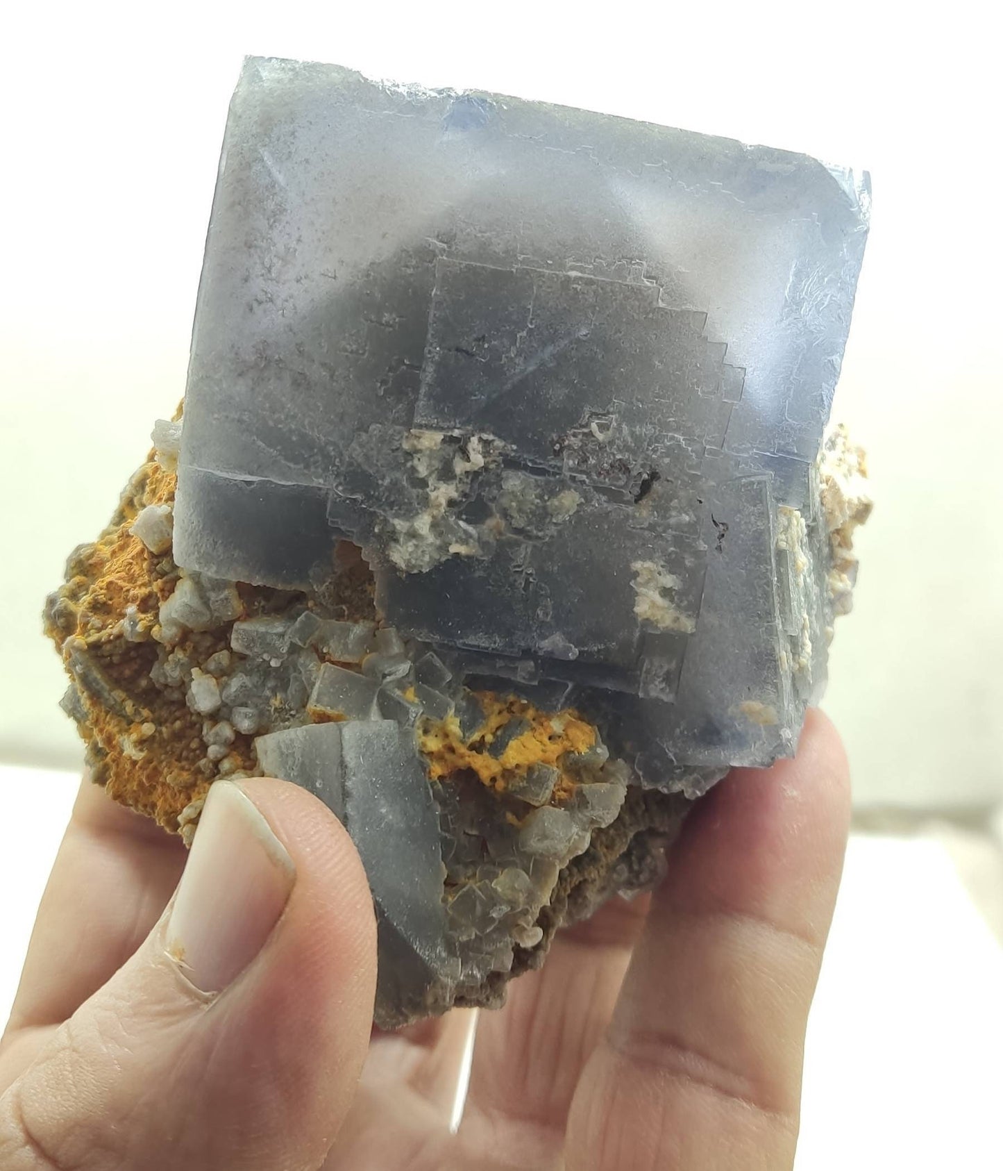 An amazing cubic specimen of Fluorite 435 grams