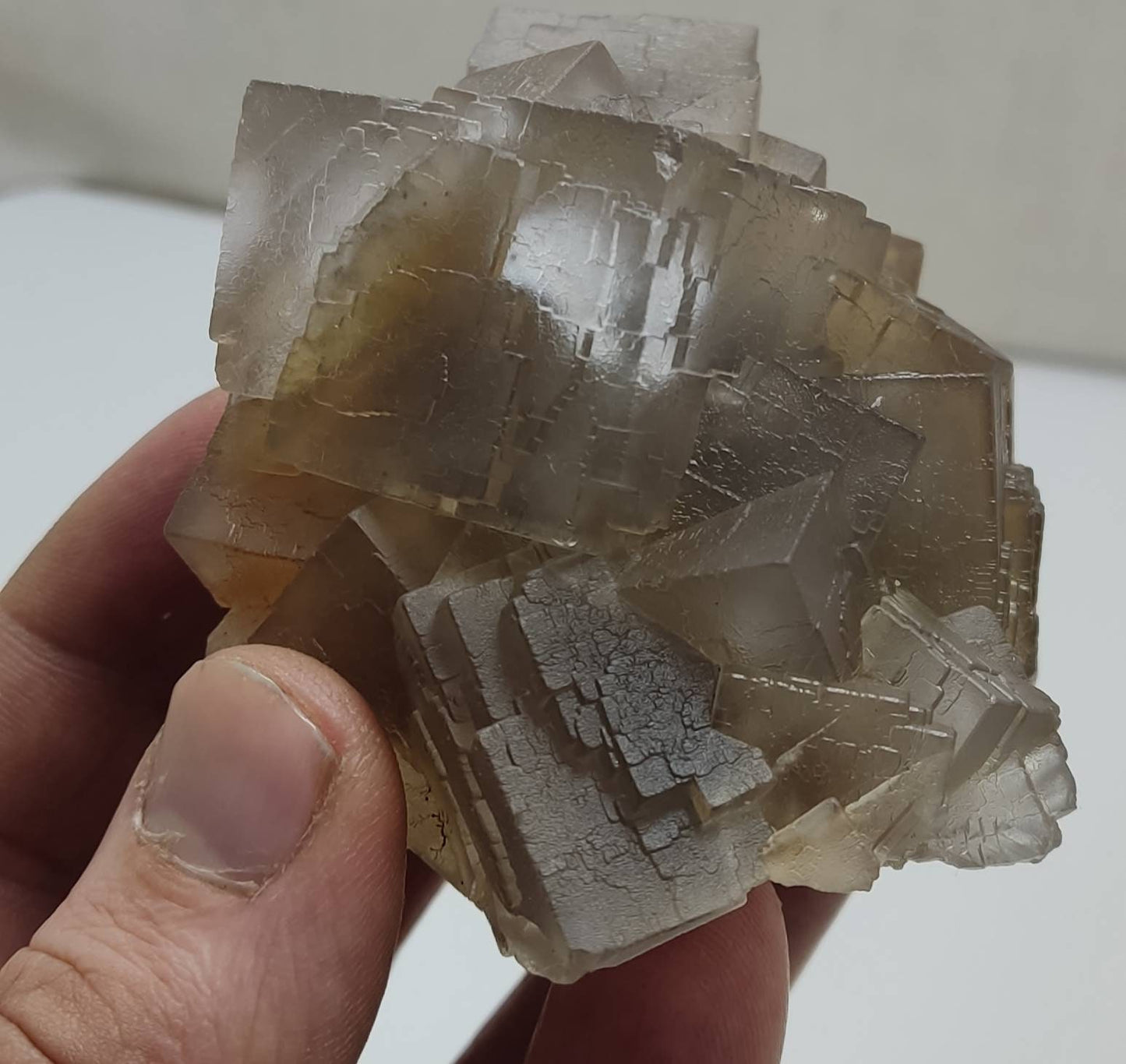 Terminated Fluorite cubes Cluster 312 grams