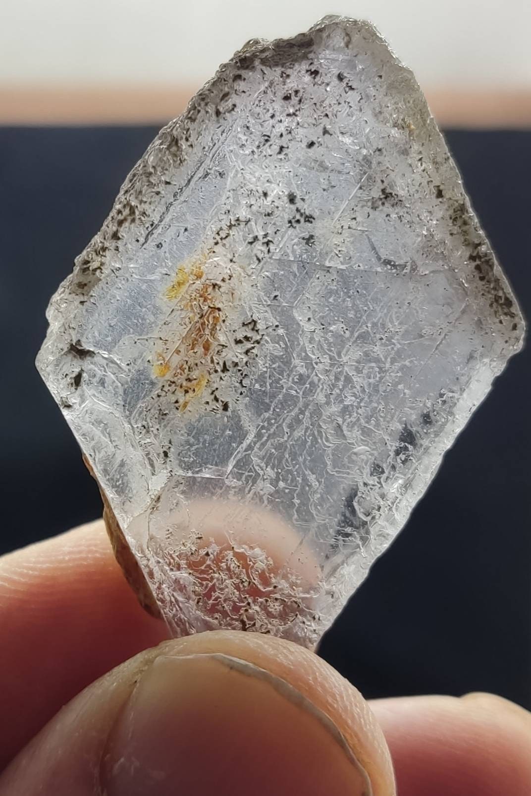 An amazing crystal of very light purple color Apatite crystal 22 grams