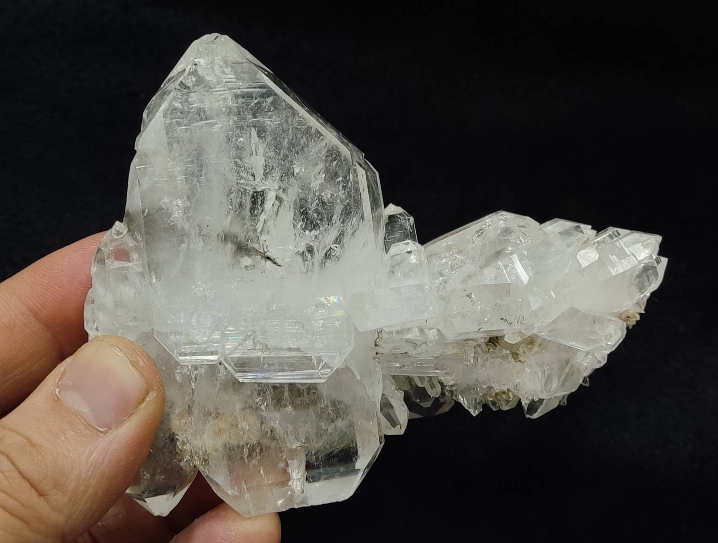 Single beautiful terminated Faden Brookite Scepter Quartz crystal specimen 225 grams