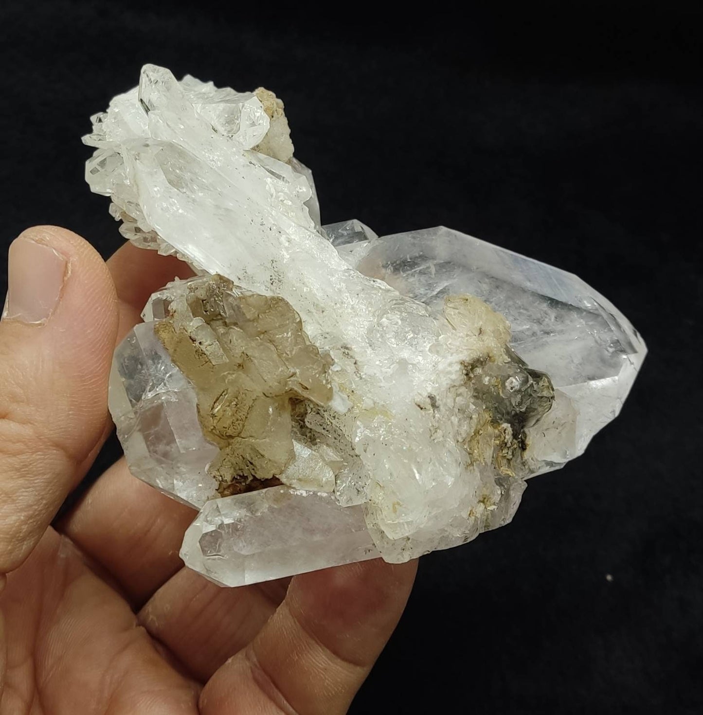 Single beautiful terminated Faden Brookite Scepter Quartz crystal specimen 225 grams