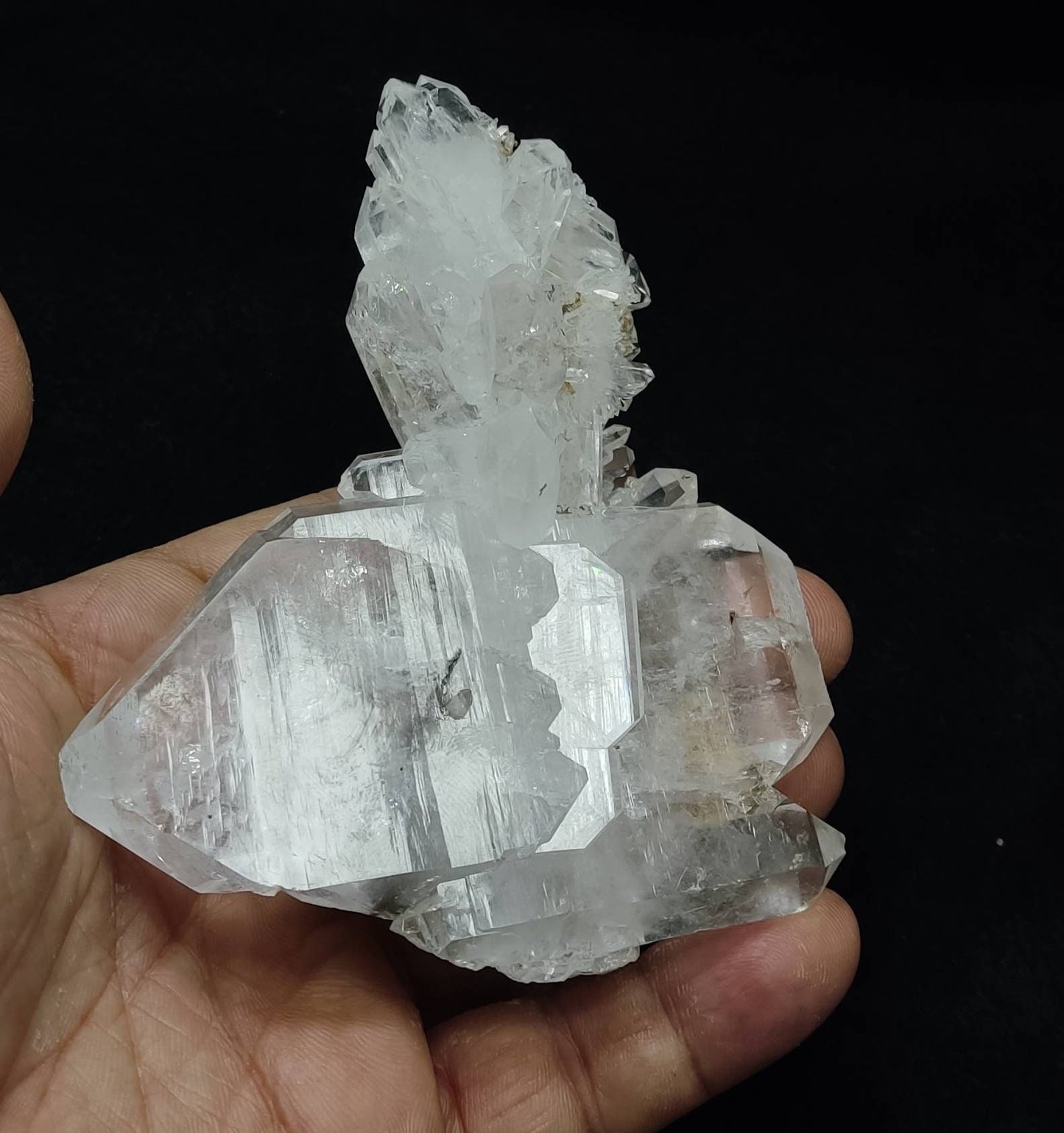 Single beautiful terminated Faden Brookite Scepter Quartz crystal specimen 225 grams