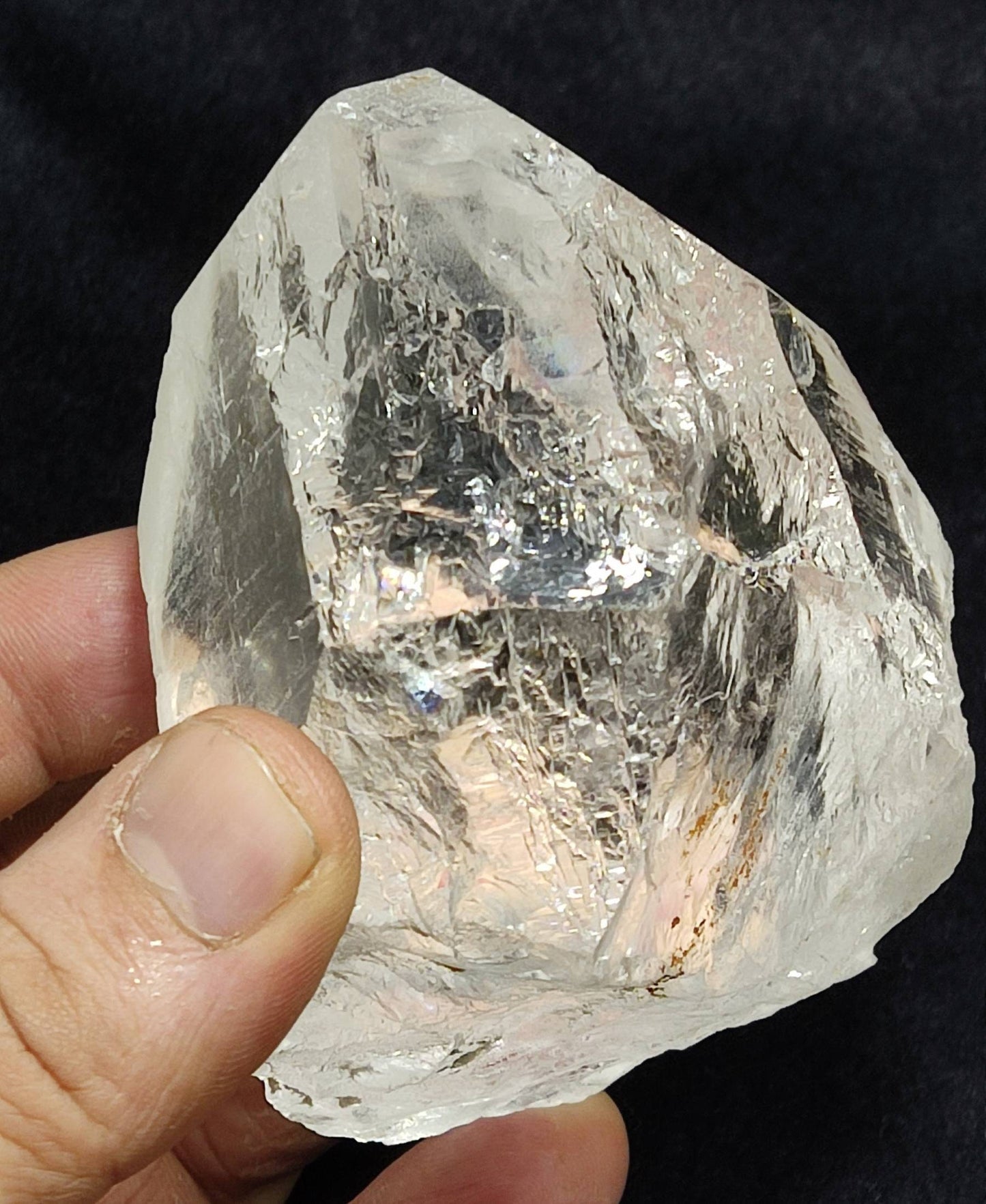 An amazing high grade very clear specimen of terminated Quartz Crystal 460 grams