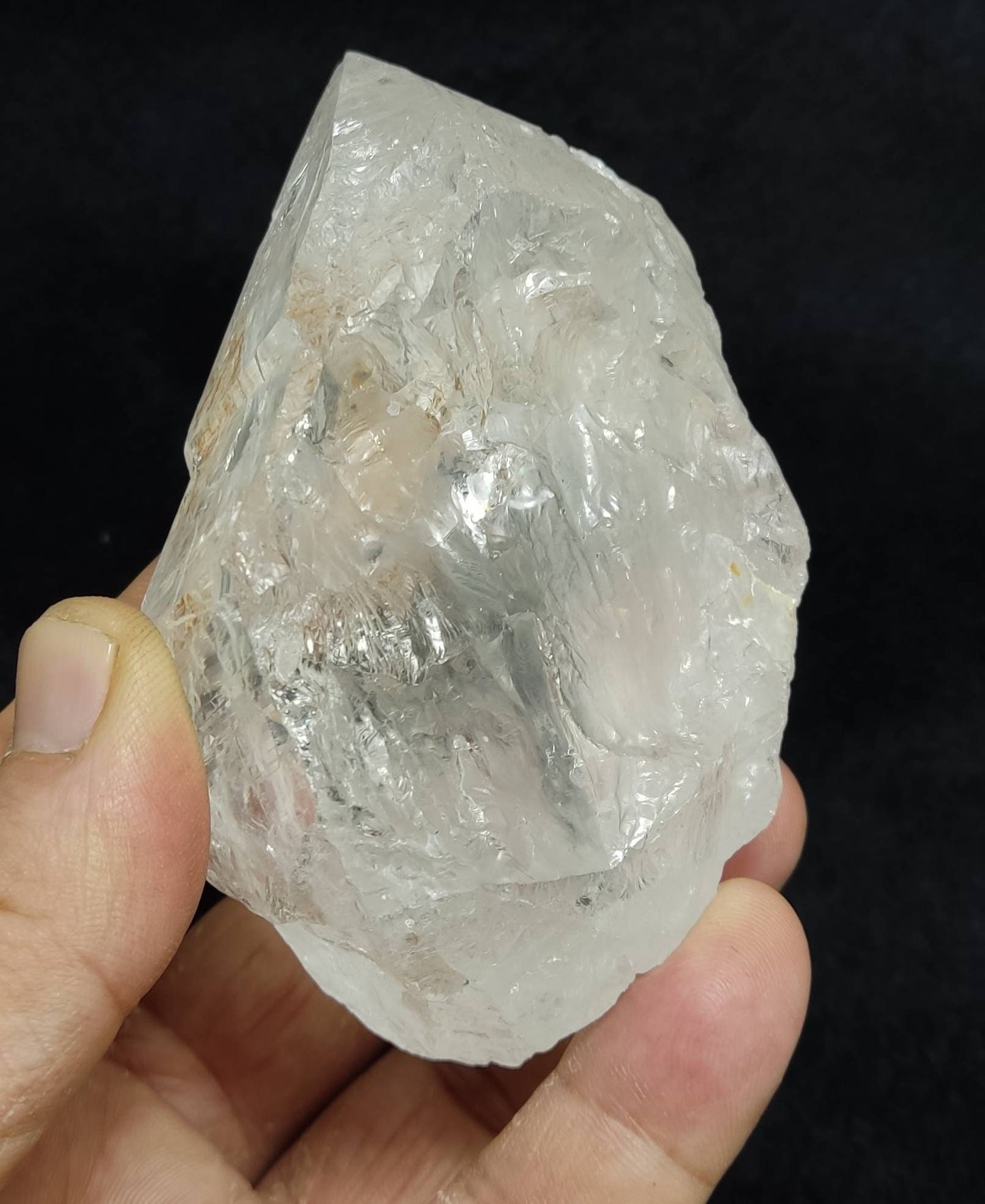 An amazing high grade very clear specimen of terminated Quartz Crystal 324 grams