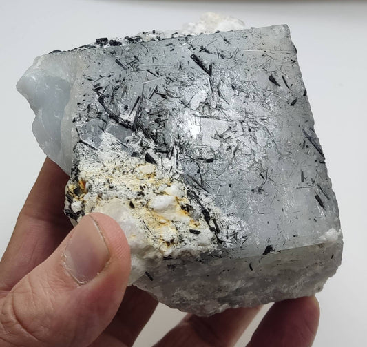 Afghanistan Aquamarine crystal with tourmalines 1070 grams