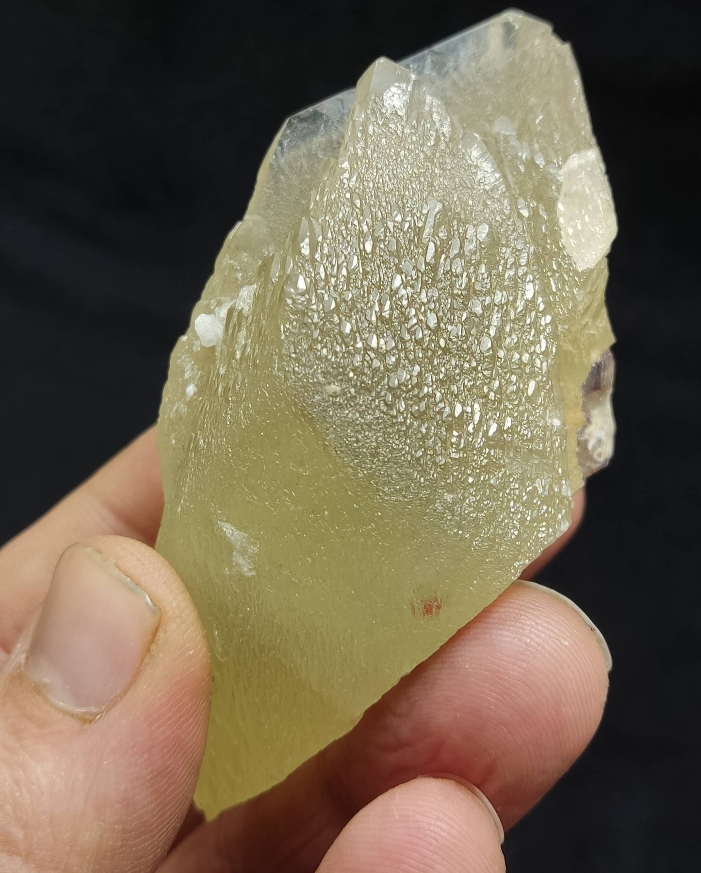 Single beautiful Dogteeth calcite crystals cluster with beautiful terminations 163 grams