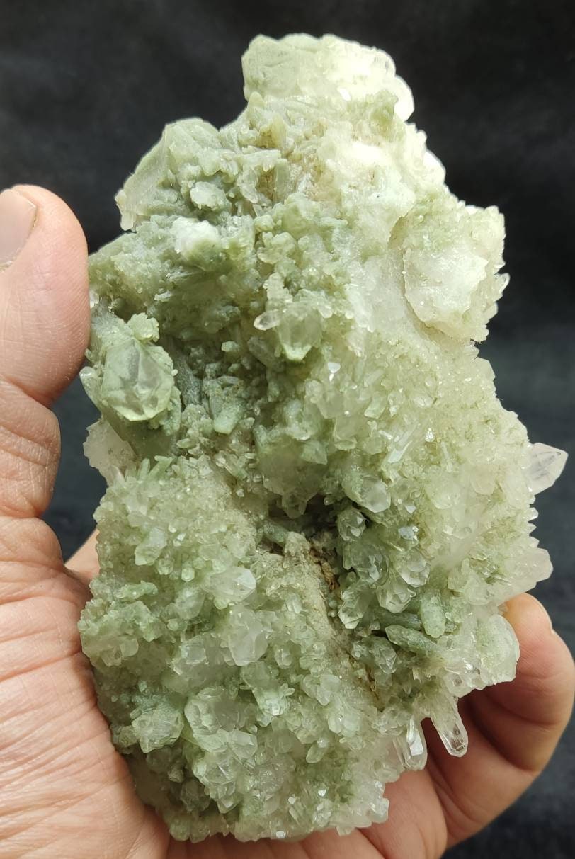 Chlorite Quartz crystals cluster 577 grams