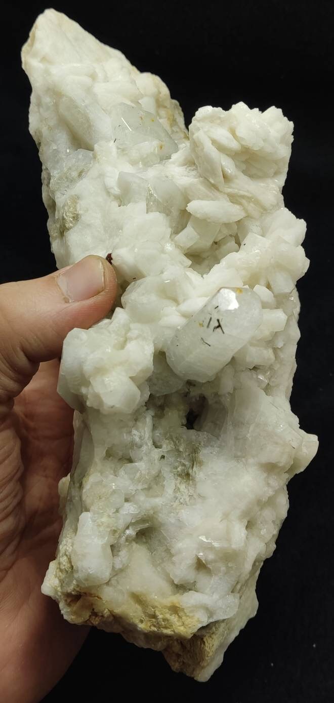Goshenite on matrix with feldspar crystals 1760 grams