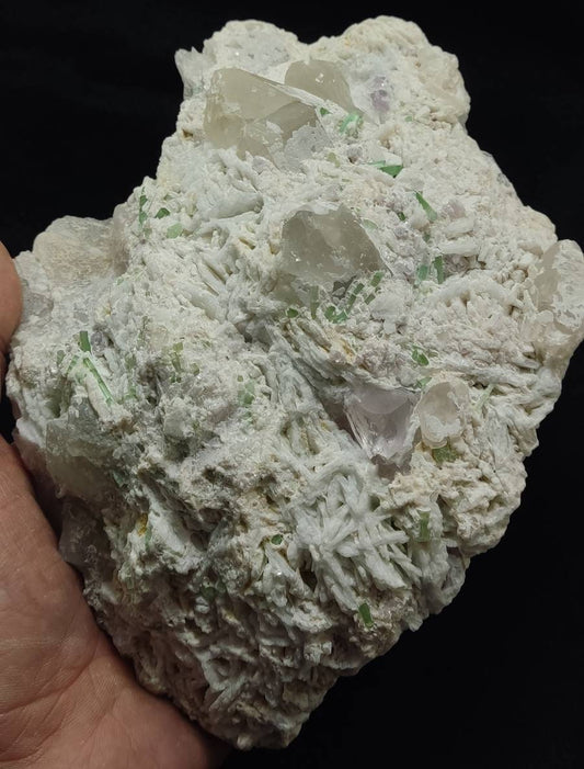 Combo specimen of morganite tourmaline quartz and cleavlandite 2120 grams