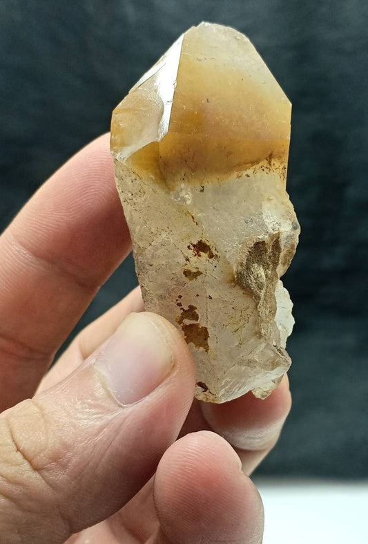 Astrophyllite included terminated Quartz Crystal 58 grams