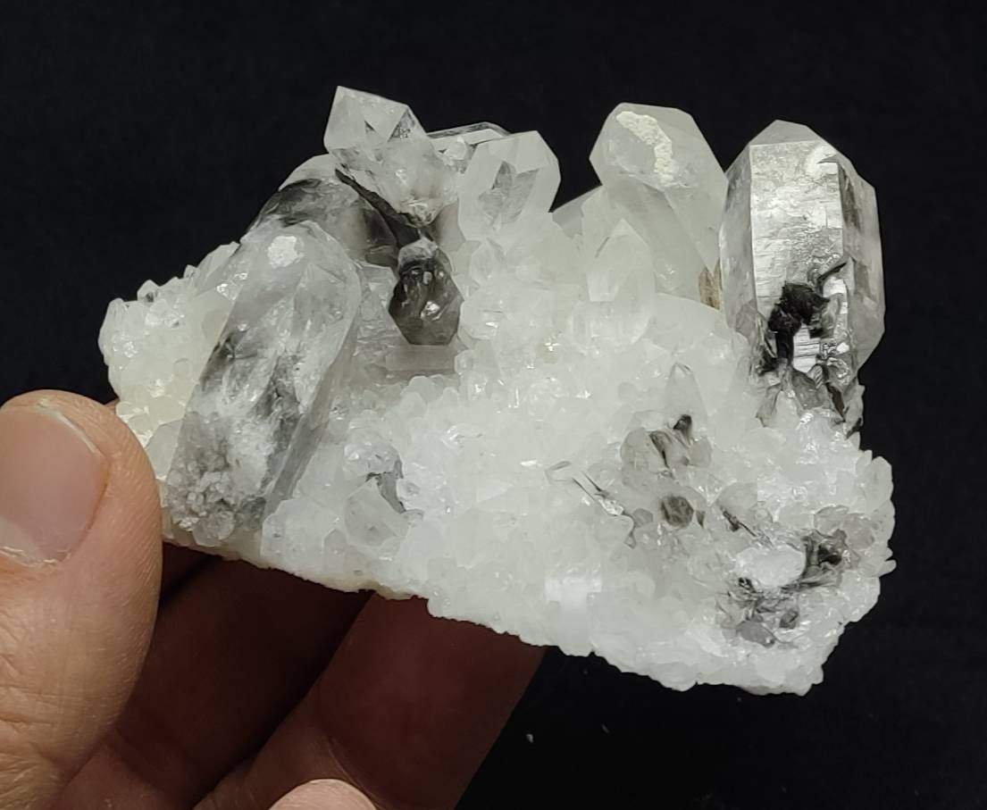 Brookite included Quartz Crystals specimen 133 grams