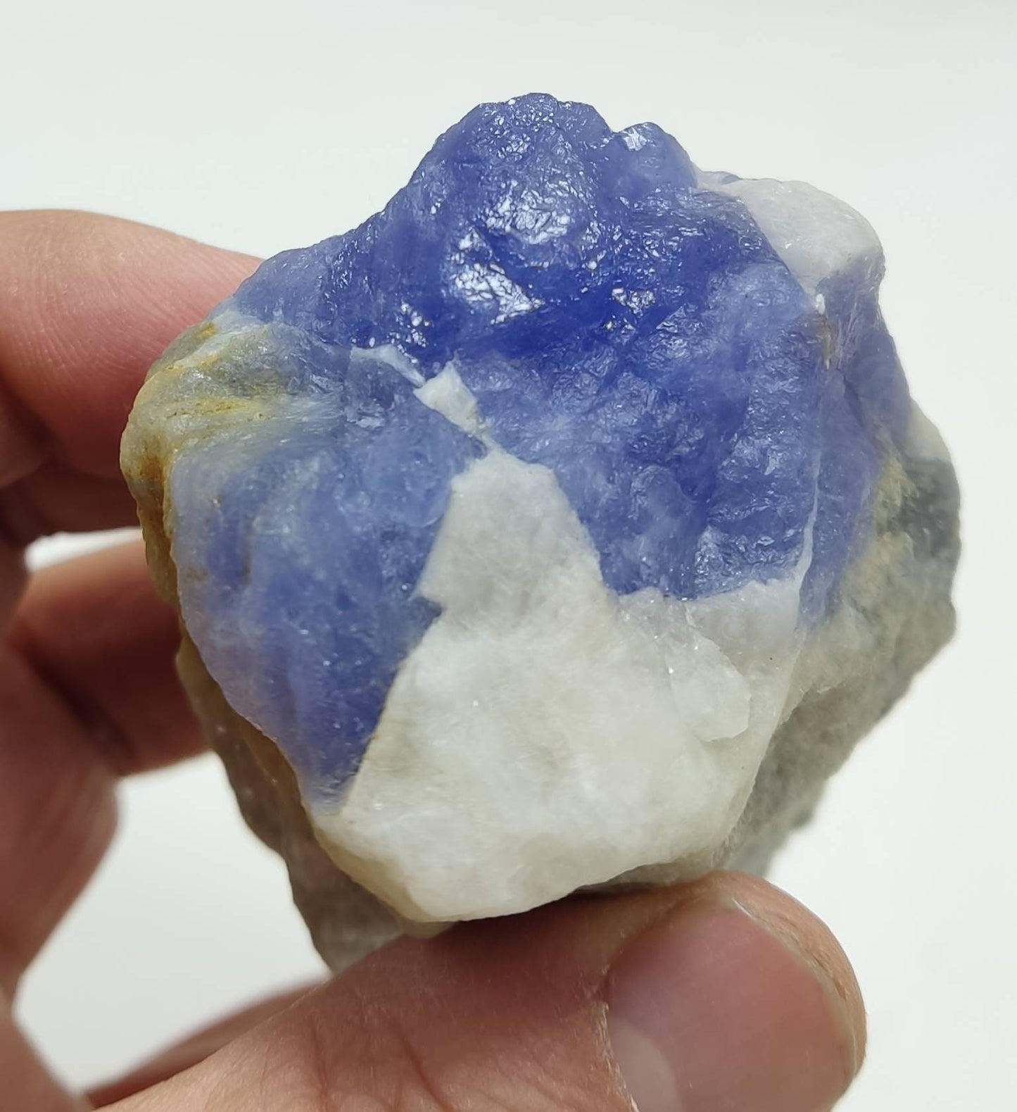 An amazing specimen hackmanite on matrix highly Tenebrescent 264 grams