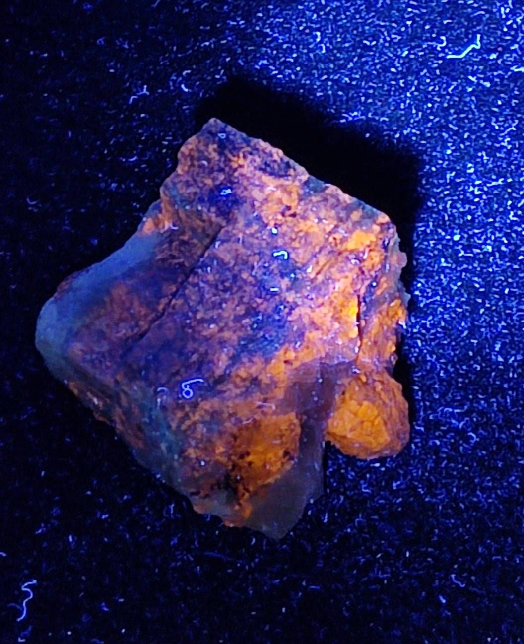 Fluorescent Afghanite/lazurite on matrix with pyrite 58 grams
