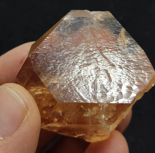 Terminated peach color Topaz crystal 84 grams