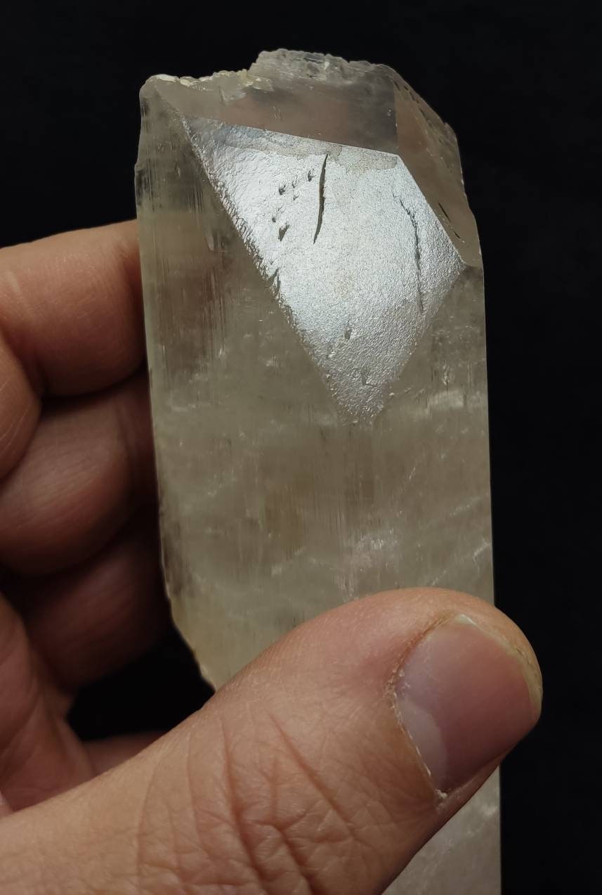 Natural elongated terminated spodumene crystal 322 grams
