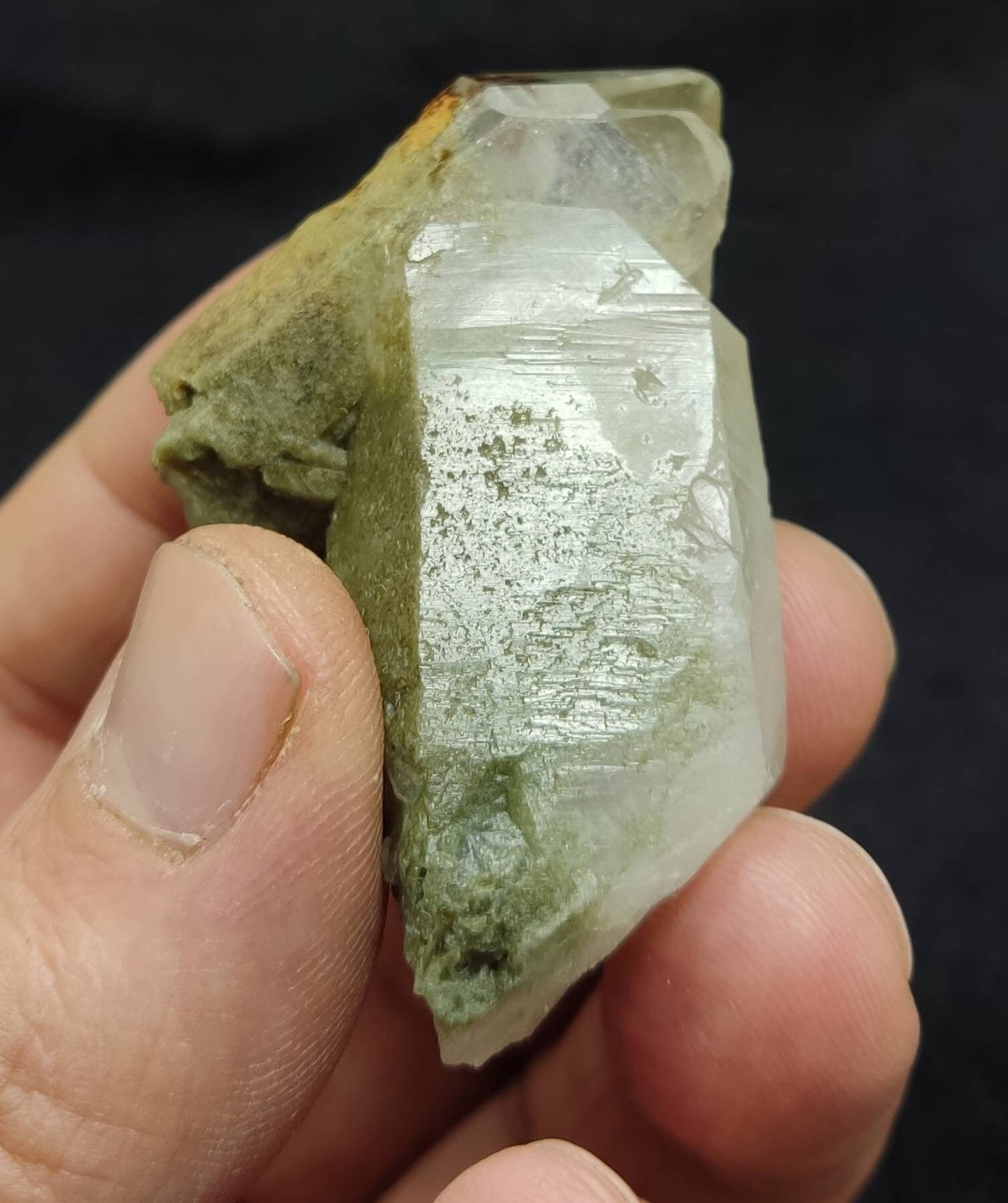 Natural Chlorite Quartz crystal 51 grams