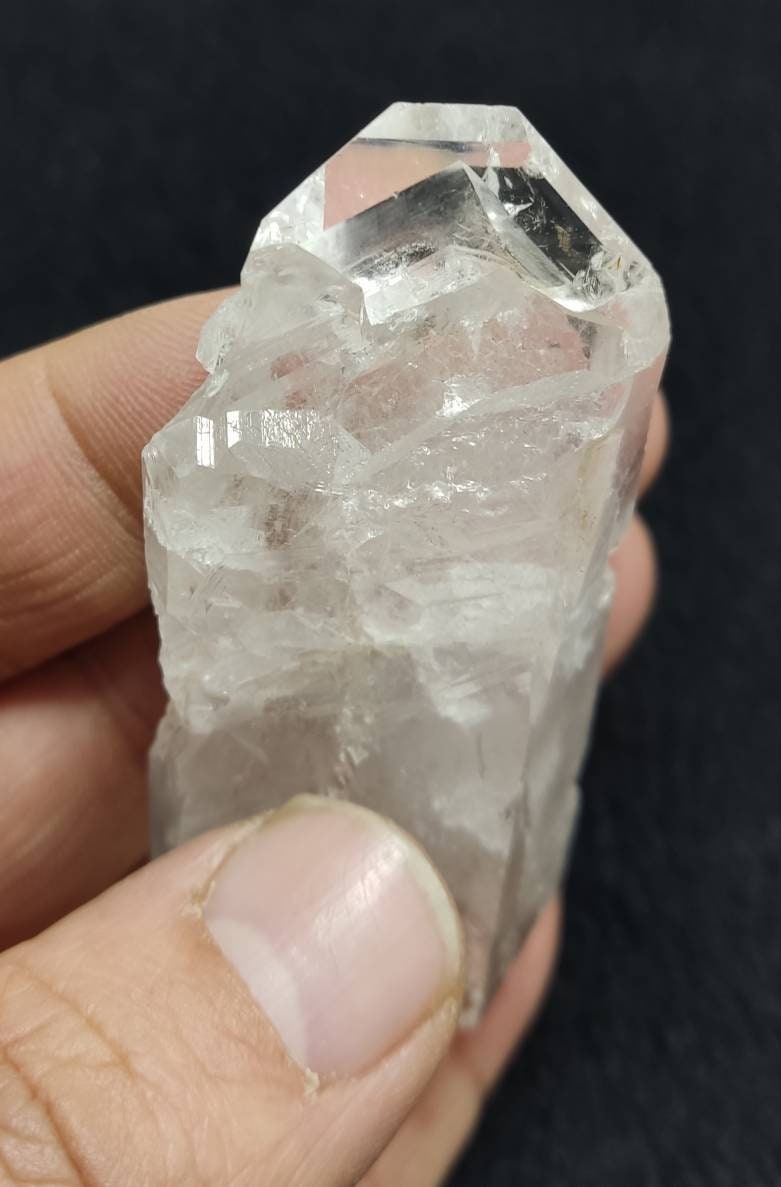 An Aesthetic crystal of double terminated Faden Quartz 72 grams