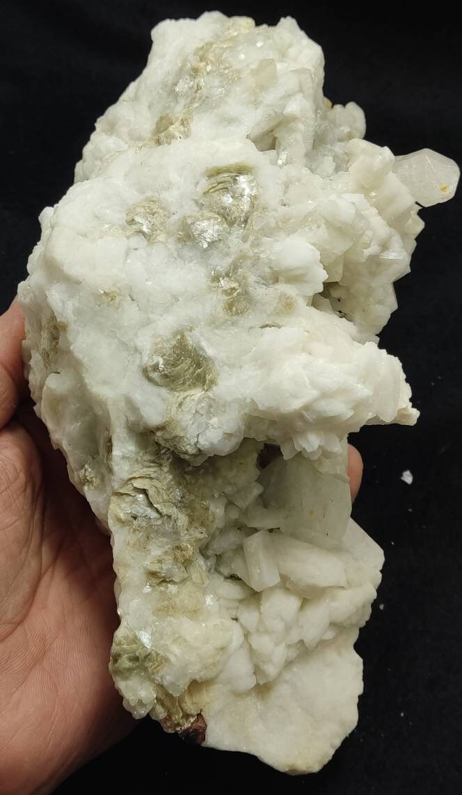 Goshenite on matrix with feldspar crystals 1760 grams