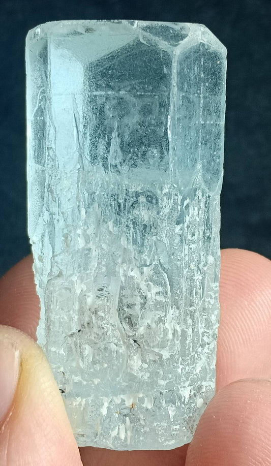 Perfectly terminated Aquamarine Crystal 44 grams good color 49mm long