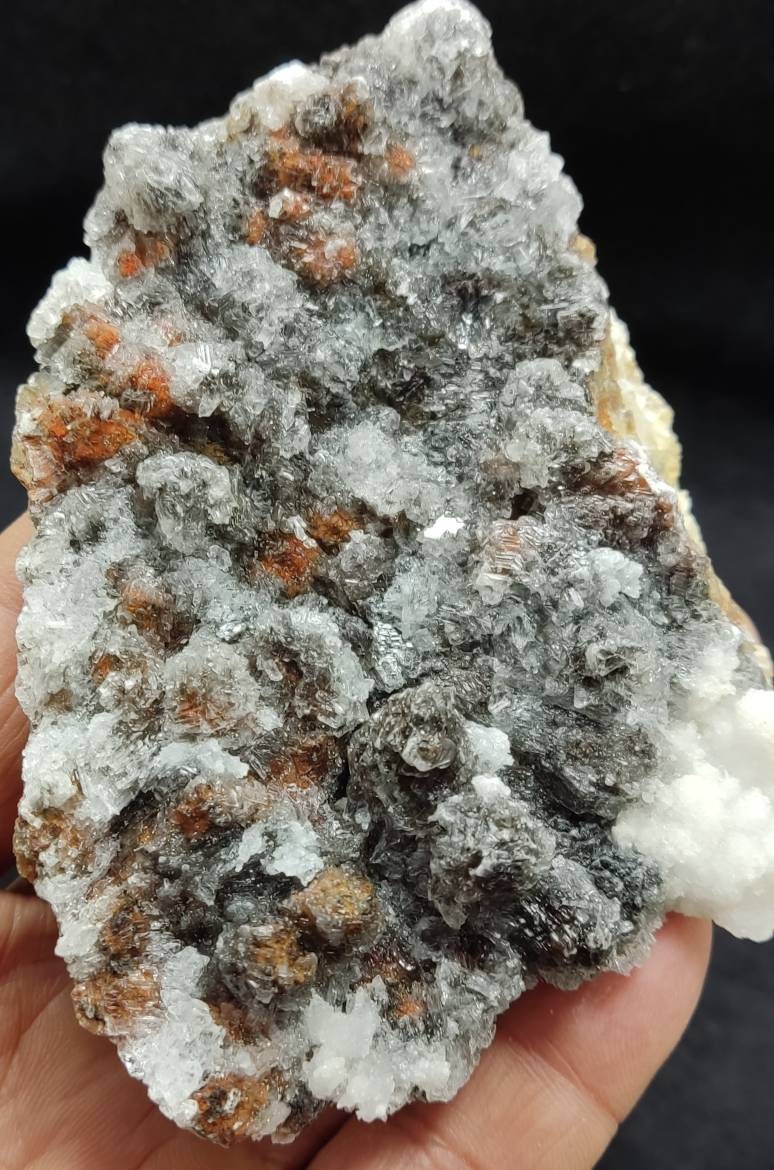 An amazing specimen of calcite crystals on matrix 218 grams