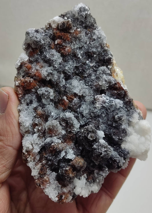 An amazing specimen of calcite crystals on matrix 218 grams