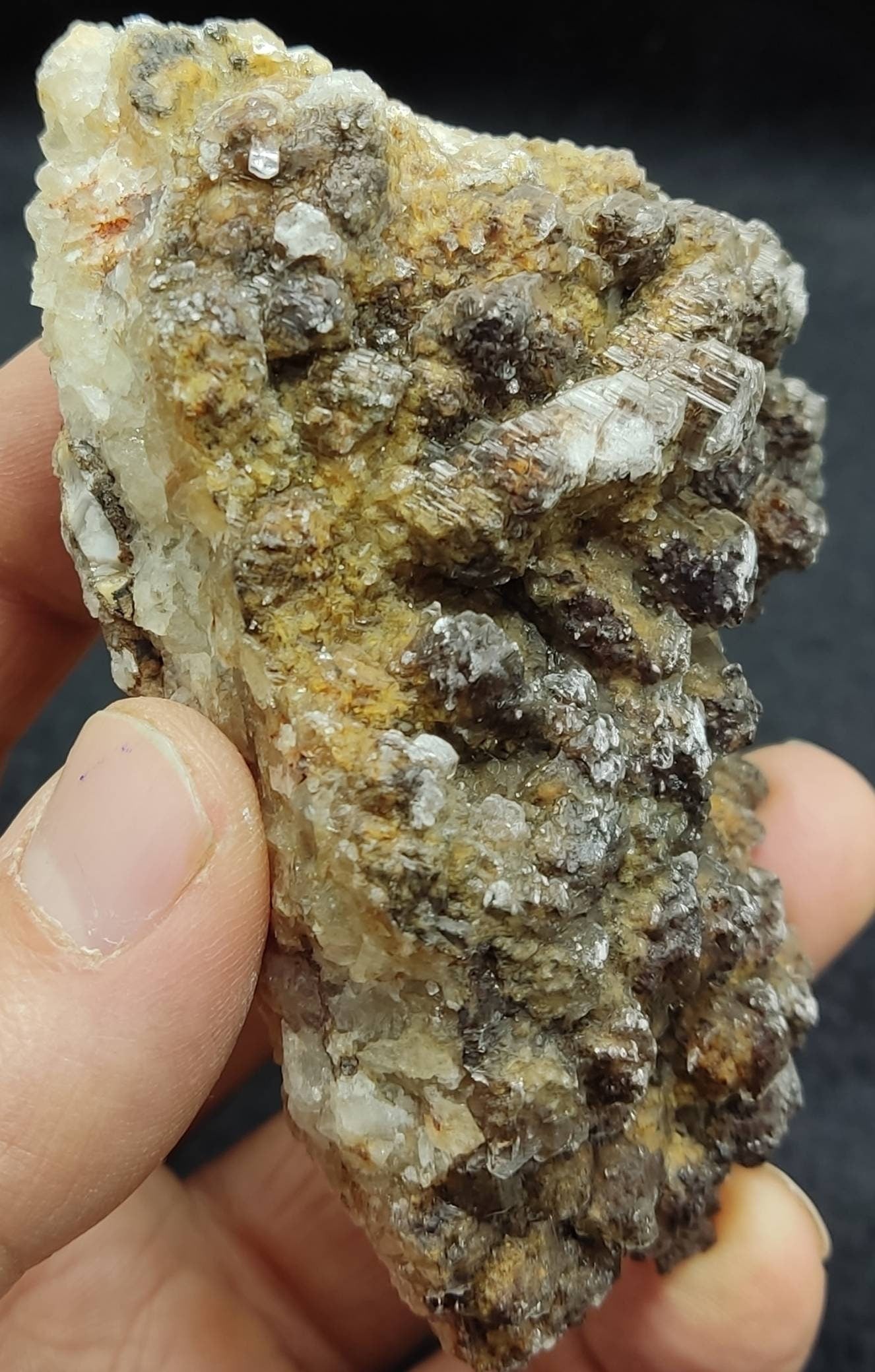 An amazing specimen of calcite crystals on matrix 200 grams