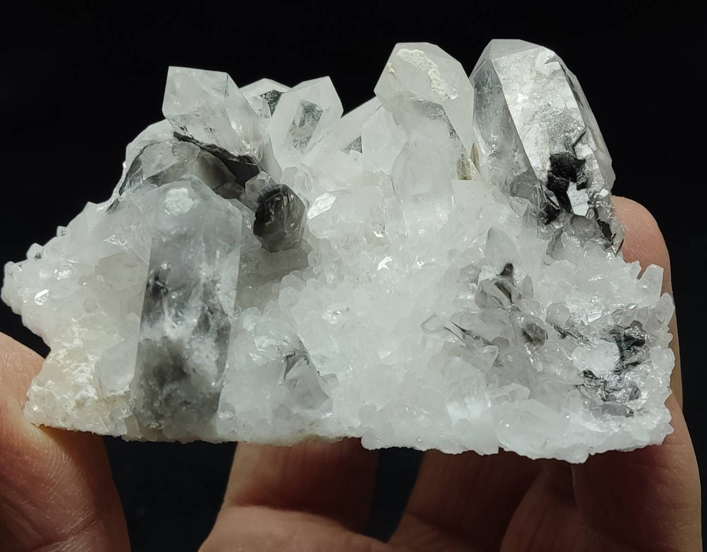 Brookite included Quartz Crystals specimen 133 grams