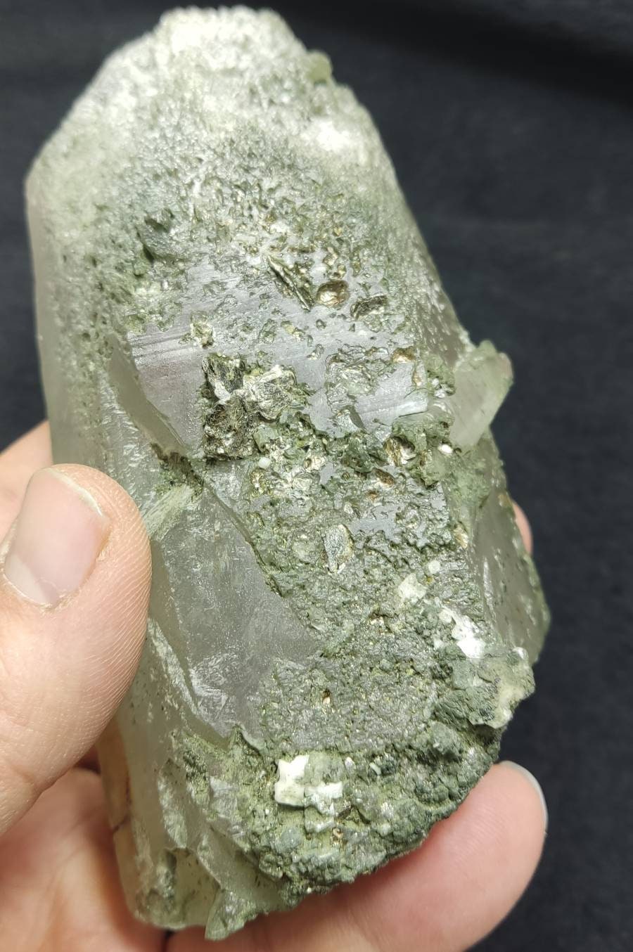 An Aesthetic Natural beautifully terminated Chlorite Quartz crystal 428 grams