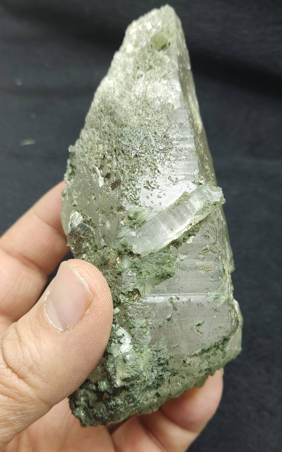 An Aesthetic Natural beautifully terminated Chlorite Quartz crystal 428 grams