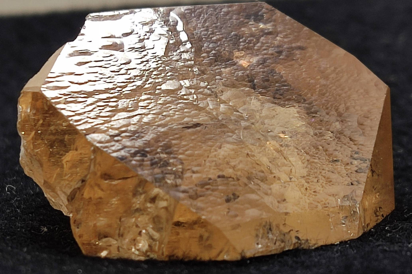 Terminated peach color Topaz crystal 84 grams